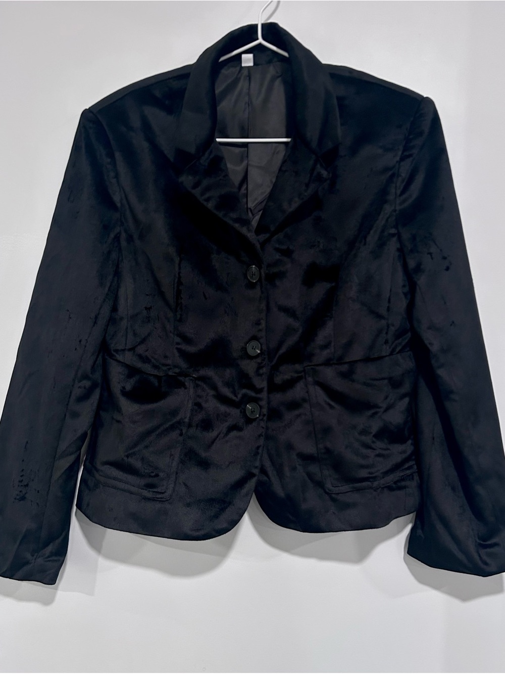 Black Velvet Women's Short Blazer Jacket